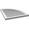 Ekena Millwork Quarter Round Top Right Surface Mount PVC Gable Vent w/ 2"W x 2"P Brickmould Sill Frame, 22"W x 28"H GVPQR22X2803SF - alternate 4